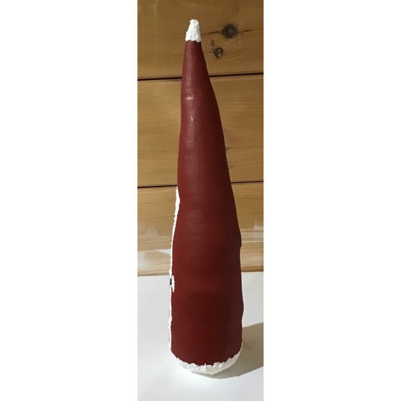 Paper Mache Cone Shaped Christmas Santa Figurine 12.75” H - Picture 4 of 5